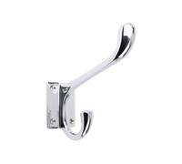 Dart Hat & Coat Hook With Square Base - 90mm X 120mm - Polished Chrome