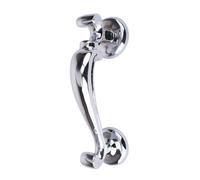 Dart Heavy Cast Brass Slim Doctor Door Knocker 180mm x 32mm - Polished Chrome