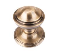 Dart Heavy Cast Brass Victorian Centre Door Knob (80mm) - Antique Brass