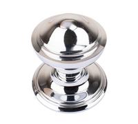 Dart Heavy Cast Brass Victorian Centre Door Knob (80mm) - Polished Chrome