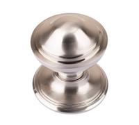 Dart Heavy Cast Brass Victorian Centre Door Knob (80mm) - Satin Nickel
