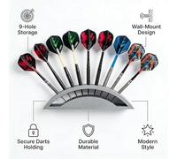 Dart Holder Wall Mount, Stable Construction, 21.5x3.5x5.8cm, Mission Darts Station 9 Display, Dart Display Stand, Versatile Indoor Use, For Indoor Game Room, Living Room, Bedroom