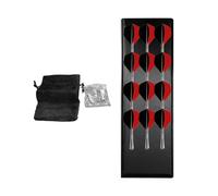 Dart Holder Wall Mount - Wooden 12 Slot Dart Rack, Wall Mounted Storage with Carry Bag, Compact Game Equipment | Ideal for Garage Basement Game Room Bar Man Cave Home Apartment Set