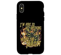 Dart Humour Shirt I'm Here To Hit Anything Except The Target Case for iPhone X/XS