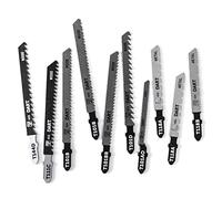 DART Jigsaw Blades Set (10 Pcs) - HCS Wood Cutter and HSS Metal Cutter Jigsaw Blades with Universal T-Shank for Cordless Jigsaw/Jig Saws Electric Wired - Professional Jigsaw Tool Blades