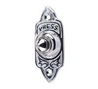 Dart Oblong Classic Ornate Bell Push For Door Bell (75mm) - Polished Chrome