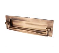 Dart Plain Postal Knocker Letter Plate (10 X 3 Inch) - Antique Brass