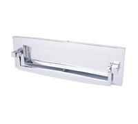 Dart Plain Postal Knocker Letter Plate (10 X 3 Inch) - Polished Chrome