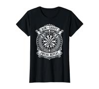 Dart Player Dart Board One Dart Competition Arrow Darting Value Graphic T-Shirt, Women, Black, S