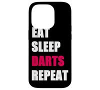 Dart Players Motivational Funny Eat Sleep Darts Repeat Case for iPhone 14 Pro