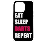 Dart Players Motivational Funny Eat Sleep Darts Repeat Case for iPhone 15 Pro Max