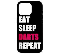 Dart Players Motivational Funny Eat Sleep Darts Repeat Case for iPhone 16 Pro