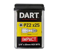 DART PZ2 25mm Impact Driver Bit - Pack 25 DDIPZ2-25