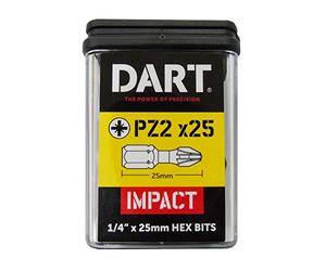 DART PZ2 25mm Impact Driver Bit - Pack 25 DDIPZ2-25