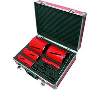 DART Red Ten DCD Spiro 5-Piece Diamond Core Drill Bit Set - Dry Use Core Drill Bit Kit - Diamond Drill Bit Set for Home Improvement Power Tools