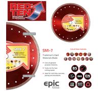 Dart RED TEN SMI-7 Masonry Stone Block Paving Continuous Diamond Blade,ALL SIZES