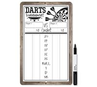 Dart Scoreboard (White) Dry Erase for Keeping Score in Games Cricket, 301 or 501 metal signs Signs & Plaques home decor 12x8 inch/30x20cm