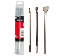DART SDS+ Hammer Chisel Bits Set 3pc - SDS Chisel Bits for Hammer Drill with Rotary Stop Feature - Suitable as Mortar Chisel/Brick Chisel/Concrete Chisel/Tile Chisel/Stone Chisel