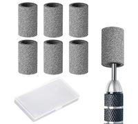 Dart Sharpener, 6 Pack Round Dart Sharpening Sand Stones, Darts Burrs Remover Tool Keep Your Darts Sharp, Steel Tip Sharpening Accessories Tool for Darts Point, Flights, Arrow, Knife, Scissors