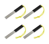 Dart Sharpener, V-Groove Precision Double Sided Diamond File 4Pcs Portable Sharpening Tool for Darts with Handle, Reduces Bounce Outs, Rapid Hook Sharpener for Dart Repointing & Maintenance, Yellow