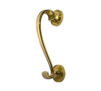Dart Sloane Door Knocker On Round Rose - Polished Brass