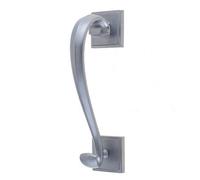 Dart Sloane Door Knocker On Square Rose - Satin Chrome