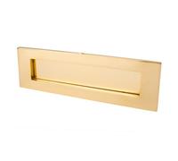 Dart Solid Brass Plain Letter Plate (12 X 4 Inch) - Polished Brass