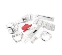 Dart Traditional Front Door Furniture & Lock Kit - Satin Chrome