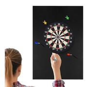 Dart Wall Protector - Heavy Duty Dartboard Safety, Reusable Black Shield Mat, Clean Modern Finish Secure Coverage Noise Reduction | Mark Prevention for Home Entertainment Rooms Offices Schools