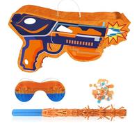 Dart War Piñata, 14.6''x 8.86'' Dart War Themed Party Pinata Bundle - Dart War Piñata Large, Dart War Party Decorations Blindfold & Dart War Birthday Party Stick etc Dart War Birthday Party Supplies