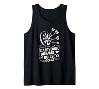 Dartboard Dreams and Bullseye Goals Darts Player Tank Top
