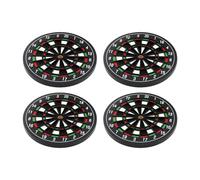 Dartboard Drinks Coasters Set of 4, Non-Slip Silicone, Heat Resistant for Home, Restaurant, Office & Pub Bar