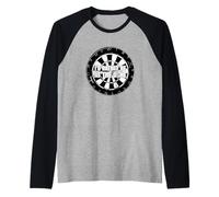 Dartboard Minimalist Rather be at the oche Playing Darts Raglan Baseball Tee