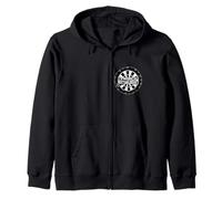 Dartboard minimalist rather be at the oche playing darts Zip Hoodie
