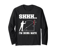 Dartboard Shhh I'm Doing Math Funny Darts Long Sleeve T-Shirt
