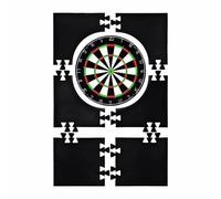 Dartboard Surround, Dart Board Wall Protectors, 6-Piece EVA Foam Dart Board Surround 104x71cm, Felt-Covered Dart Board Wall Protector for 17.75"/18" Dartboards, Full Length Darts Backboard Protector