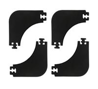 Dartboard Surround - Splicing Wall Protector | Dart Board Backing Guard for Home Basement Garage Break Room Dorm Gym, 4 Piece EVA Foam Square Padding, Universal Fit Black