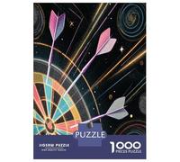 Dartboard Target 1000 Piece Jigsaw Puzzle Paper Adult Night Scene Jigsaw Puzzle for Adults Focus Decor Gift 70x50cm/1000pcs