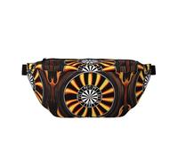 Dartboard with Flame Large Fanny Pack,Gifts for Enjoy Sports Festival Workout Traveling Running Casual