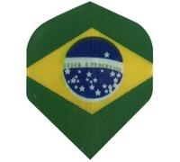 Dartfellas Brazil Brazilian Flag Patriot Strong Durable Dart Flights for Steel & Soft Tip Darts (1 Set - 3 Flights)