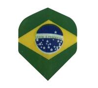 Dartfellas Brazilian Flag Strong Standard Patriot Brazil Dart Flights (3 Sets - 9 Flights)