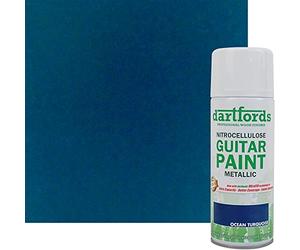 dartfords Ocean Turquoise Metallic Nitrocellulose Guitar Paint 400ml Aerosol