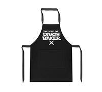 Darth Baker Apron One Size Black Funny Father's Day Star Wars Present BBQ Gift For Dad Cooking