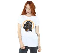 Darth Vader Dia De Los Muertos Cotton Boyfriend T-Shirt Star Wars White XXL