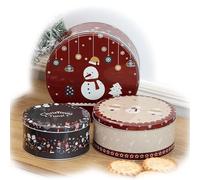 Darthome 3pc Snowman Nesting Cake Tins Set Metal Christmas Time Kitchen Baking Storage