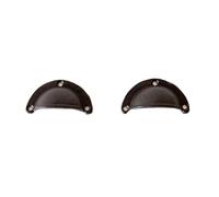 Darthome [6 Pack] Vintage Industrial Metal Drawer Pulls, Cupboard Door Handles, Rustic Aged Finish, 3 Pre-Drilled Holes