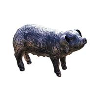 Darthome Bronze Effect Grazing Pig Garden Ornament, Resin, Looking Up Pose, Vintage Style, Textured Finish, W27cm x H18cm x D10cm