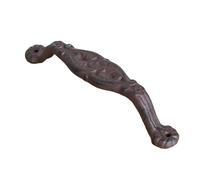 Darthome Cast Iron Door Handles Antique 23cm Country Style Long Garden Gate Pull Decorative Gate Shed Decor (Long Curved Handle)