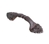 Darthome Cast Iron Door Handles Antique 23cm Country Style Long Garden Gate Pull Decorative Gate Shed Decor (Short Curved Handle)