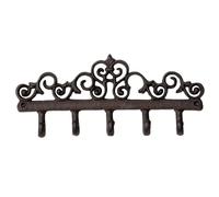 Darthome Cast Iron Lattice 5 Coat Hooks Traditional Metal Garden Key Storage Wall Hanger Rack